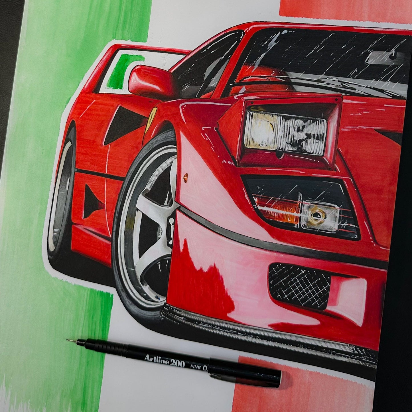 Ferrari F40 Drawing
