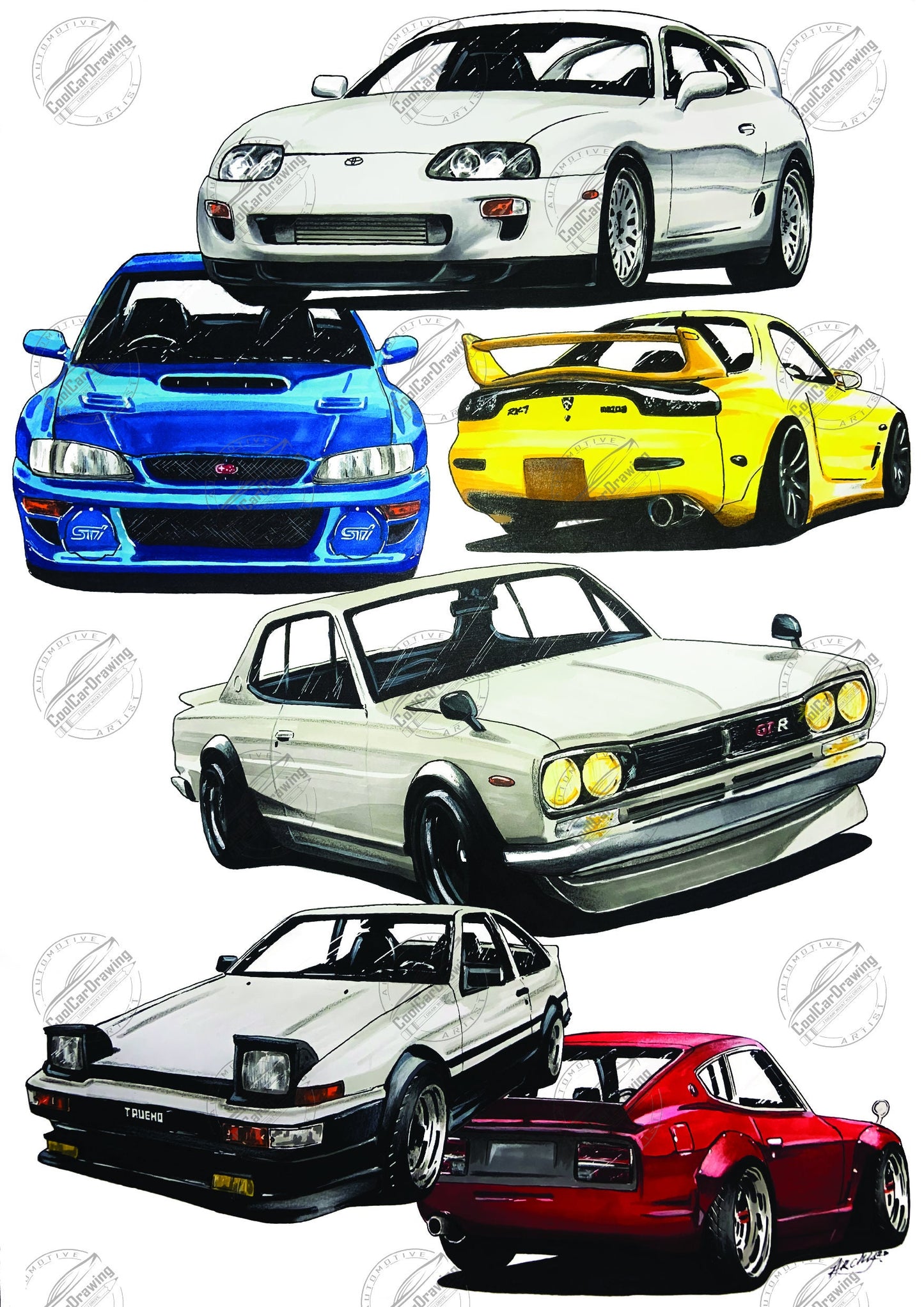 JDM Legends Drawing