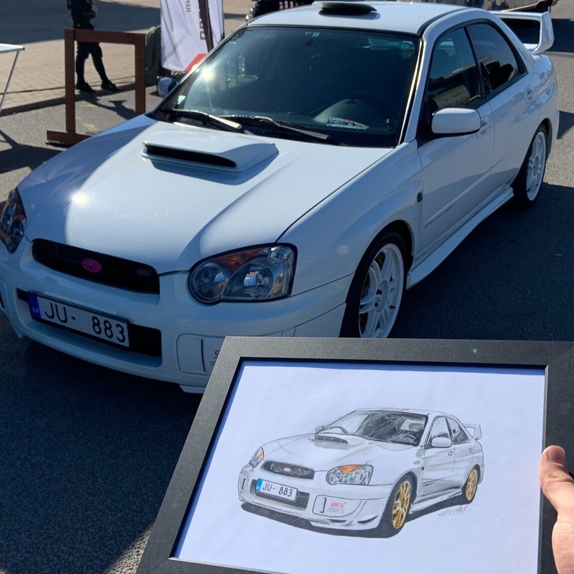 Gift for car lover - Car Drawing from your photo