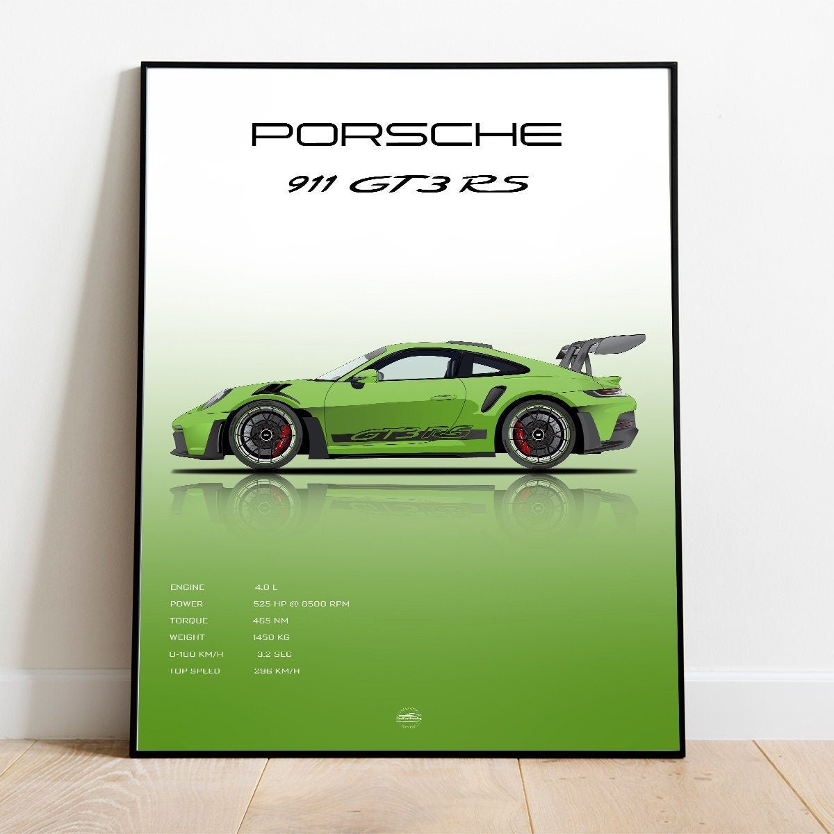 Porsche 911 GT3RS Spec Poster