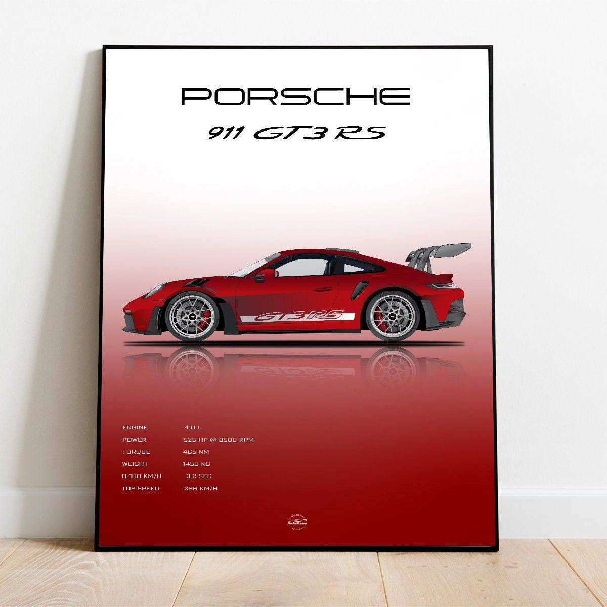 Porsche 911 GT3RS Spec Poster