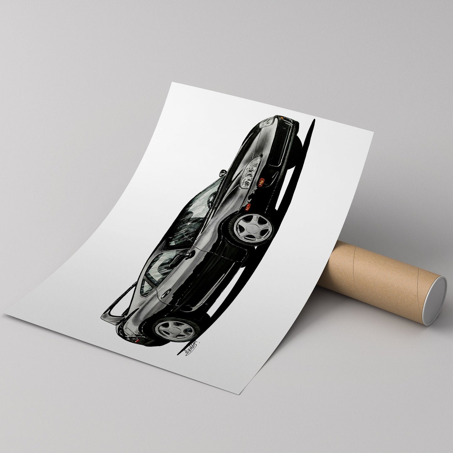 Supra MK4 Black Drawing