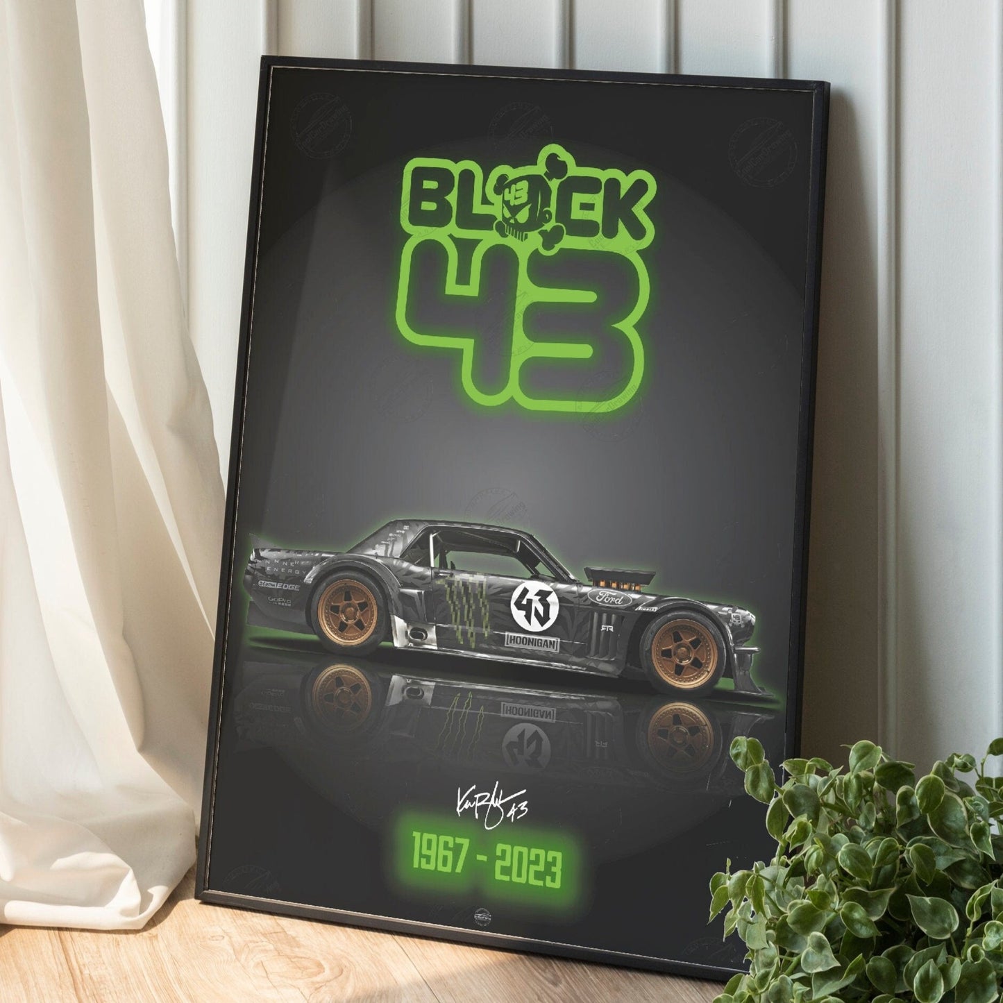 ken block hoonicorn poster in frame