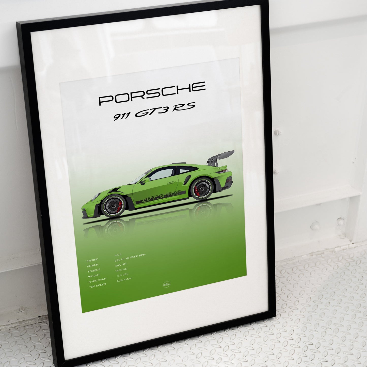 Porsche 911 GT3RS Spec Poster