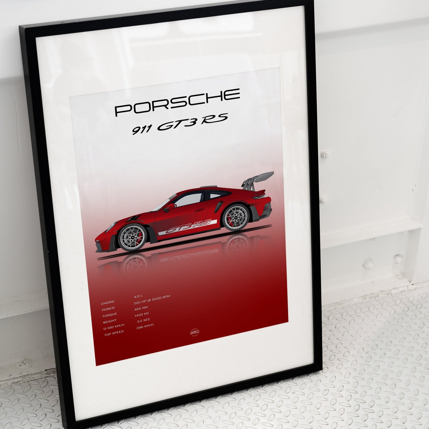 Porsche 911 GT3RS Spec Poster