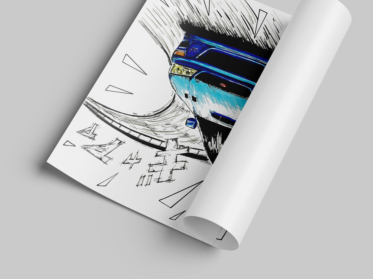 rolled up poster of Subaru 22b