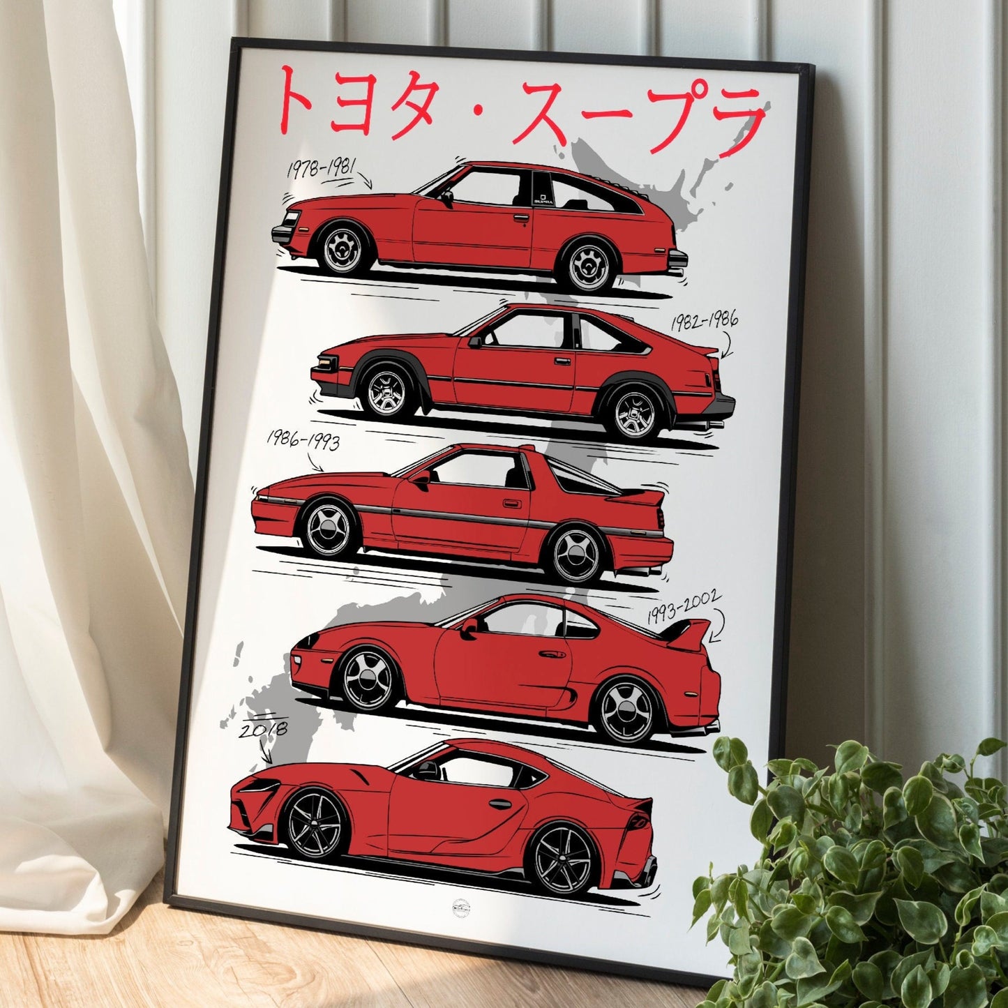 supra evolution poster in black frame