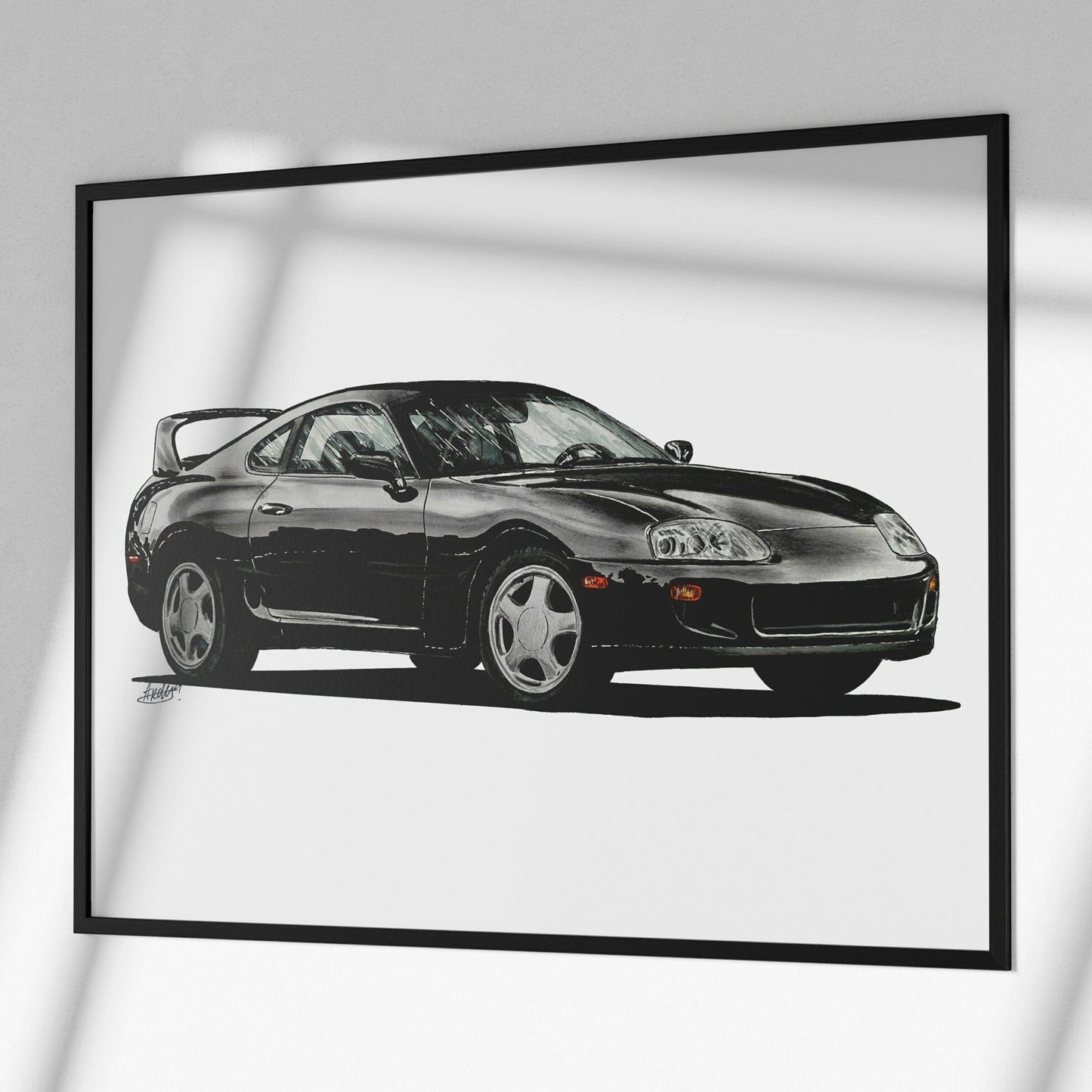 supra mk4 poster toyota jdm poster in black frame