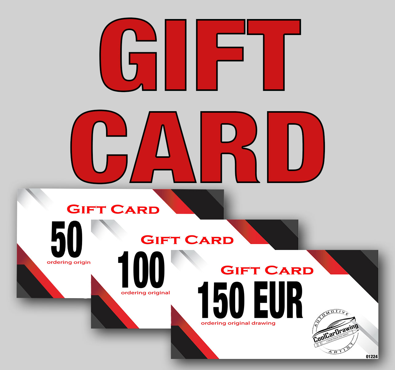 Gift Cards from CoolCarDrawing