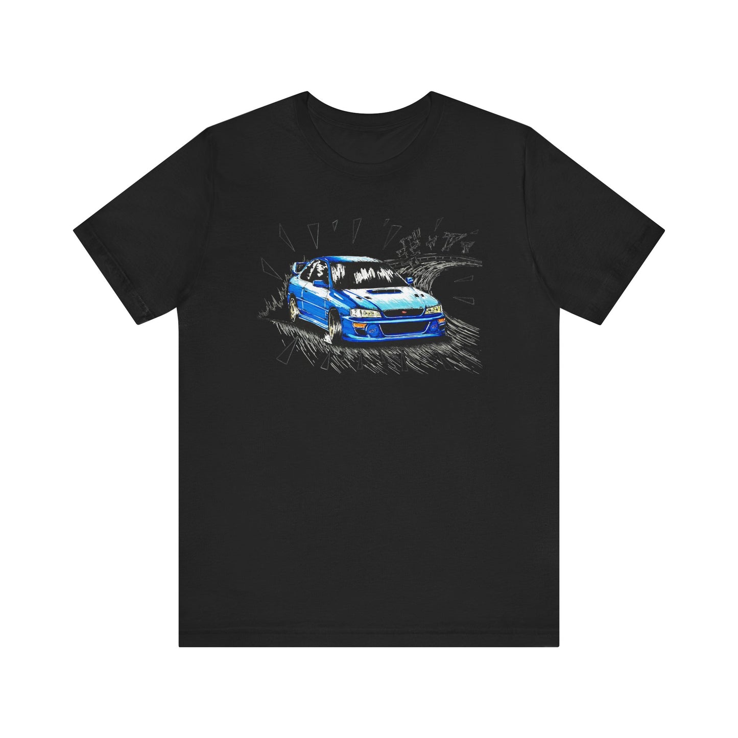 Subaru Impreza STI 22B T-shirt by CoolCarDrawing