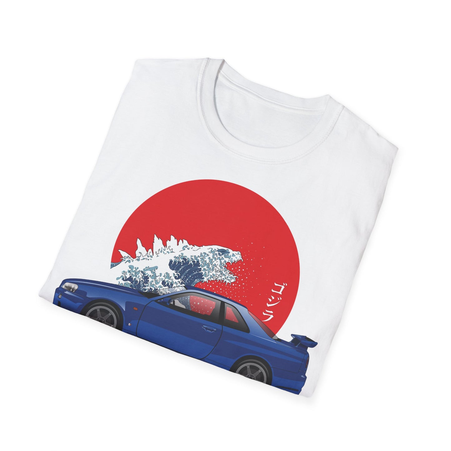 Nissan Skyline GT-R R34 Godzilla T-shirt by CoolCarDrawing