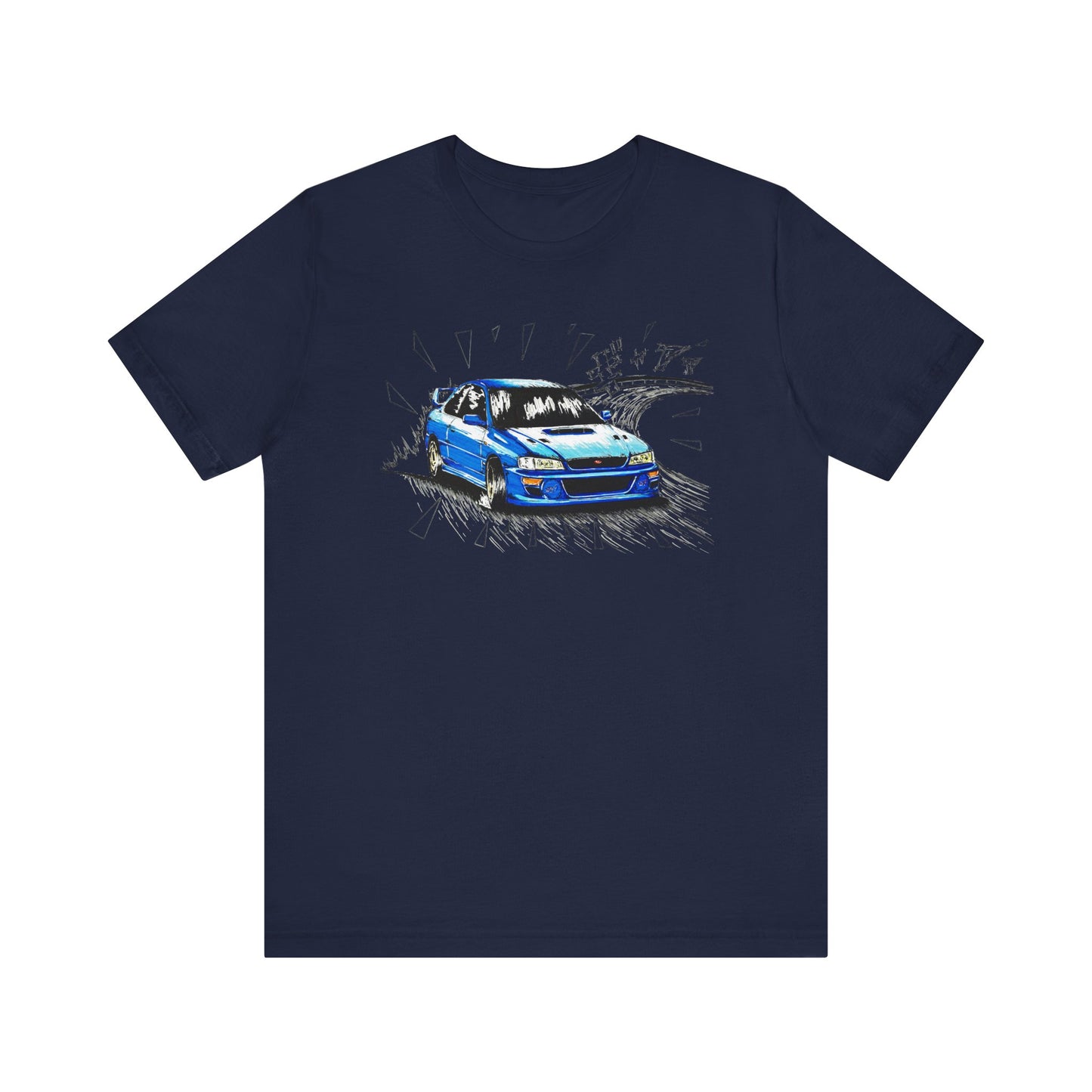 Subaru Impreza STI 22B T-shirt by CoolCarDrawing