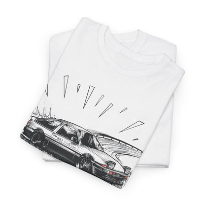 Toyota AE86 Trueno T-shirt by CoolCarDrawing