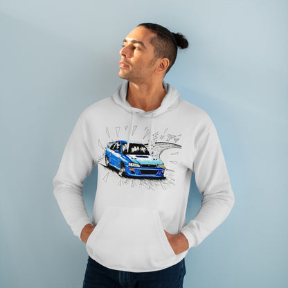 Subaru Impreza STI 22B Hoodie by CoolCarDrawing