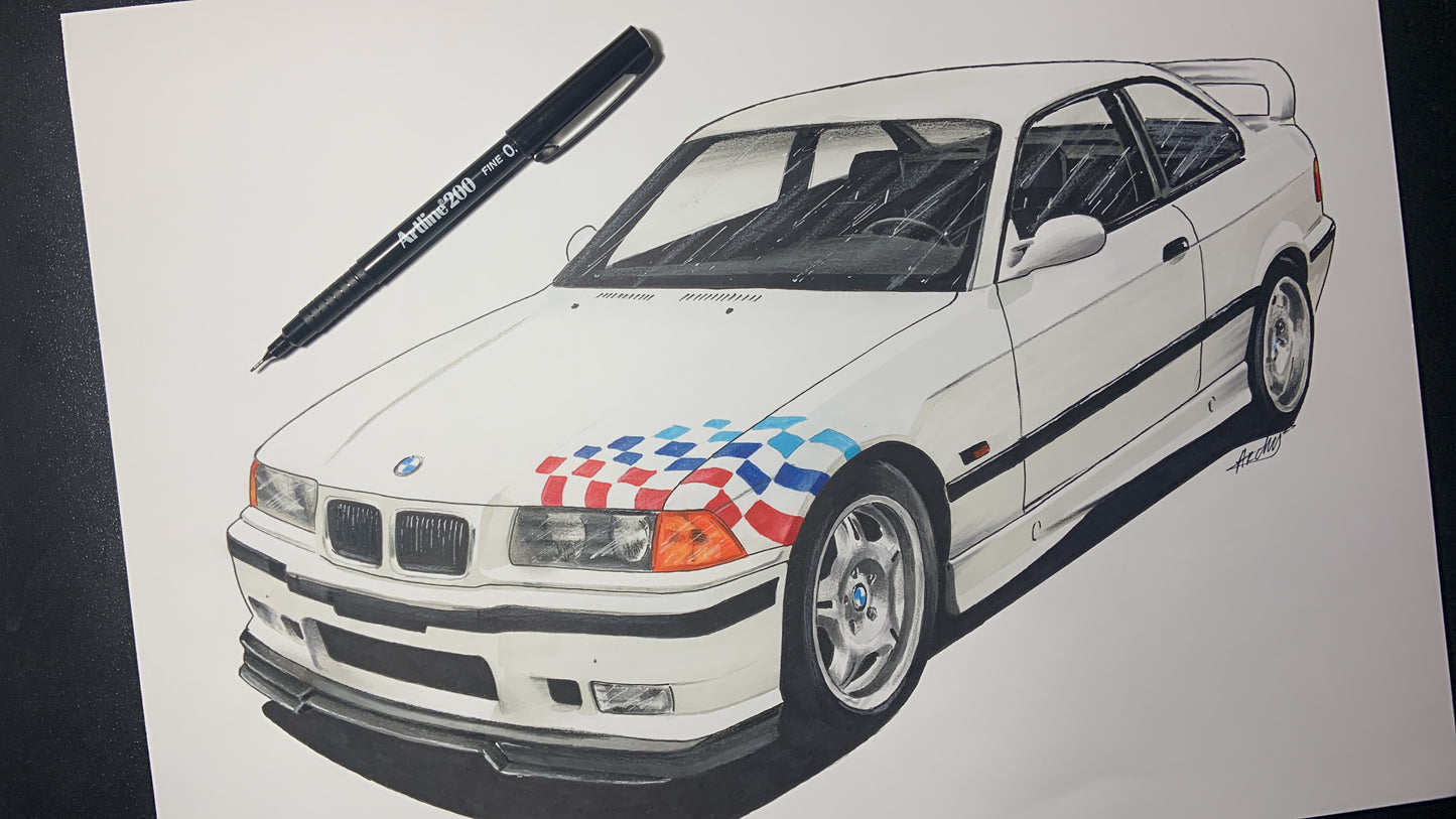 Original BMW E36 M3 Drawing