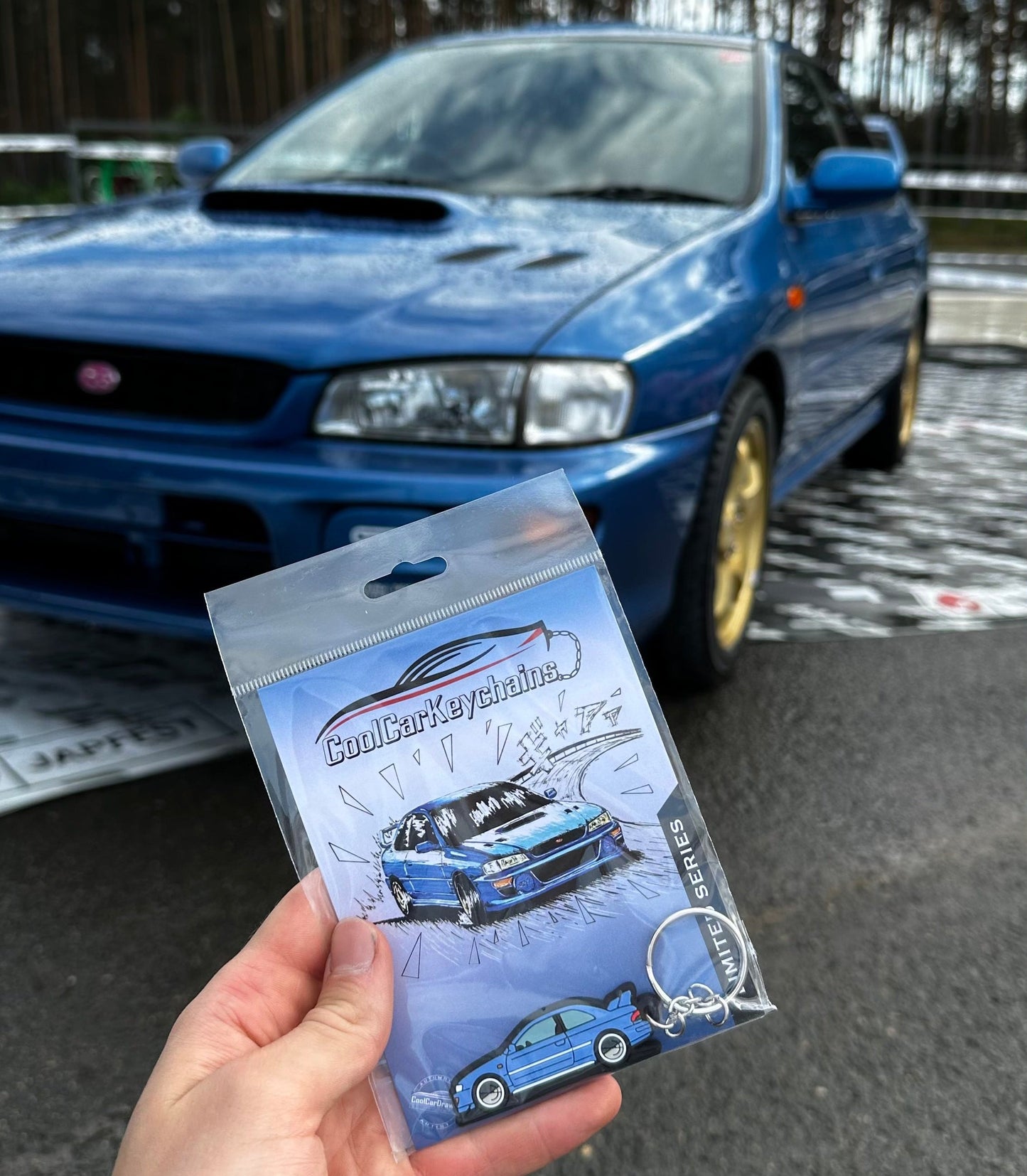 Subaru 22B Keychain