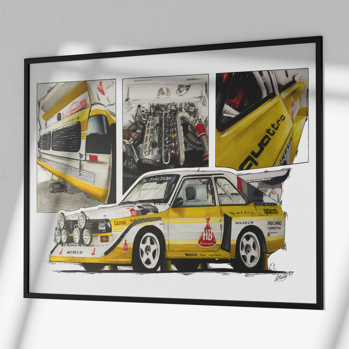 audi s1e2 poster, audi quattro poster