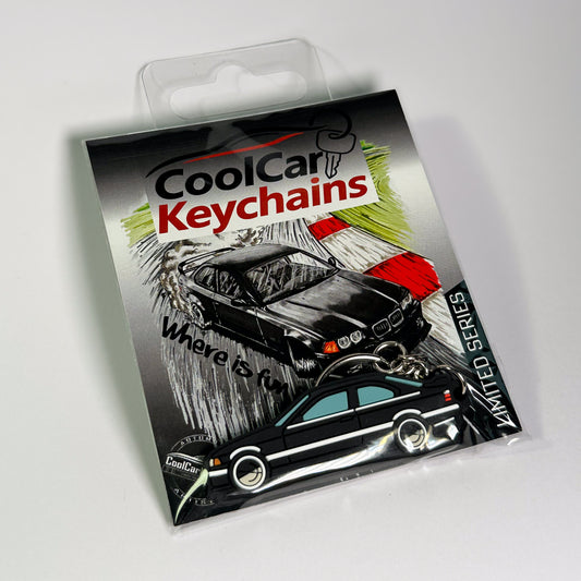 balck Bmw E36 keychain in plastic bag