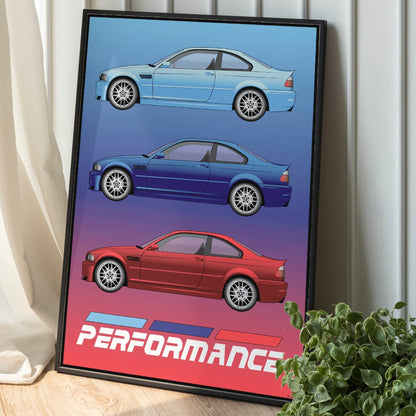 bmw e46 m3 poster