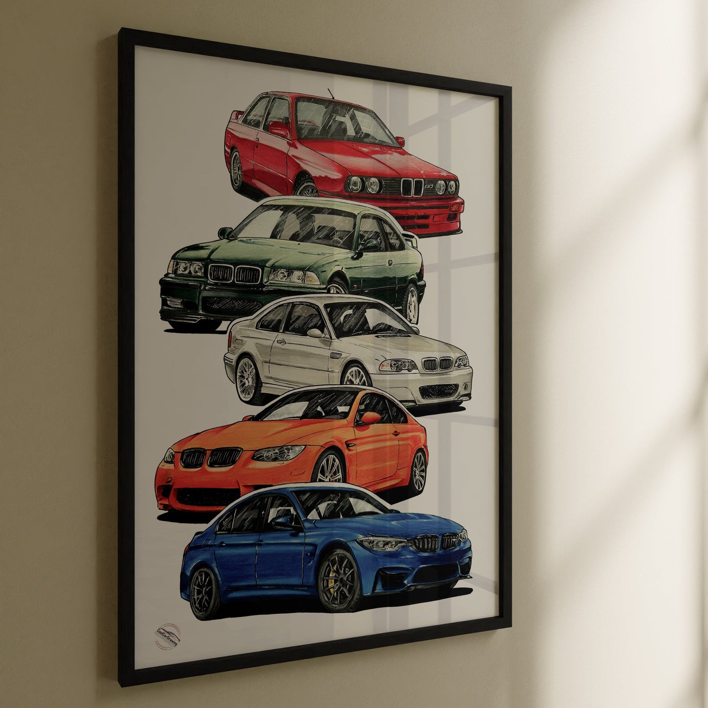 BMW M3 Generation Poster Reprint