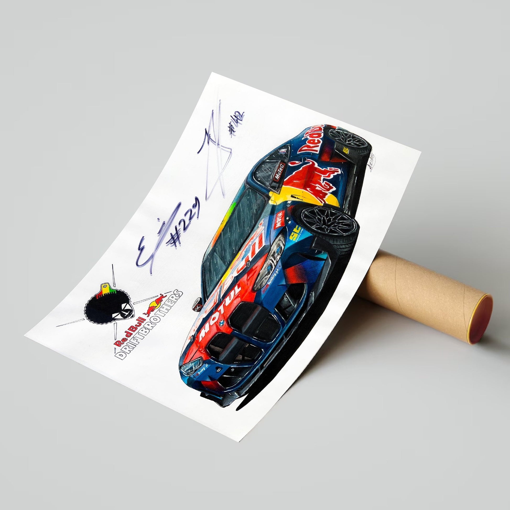 poster of bmw red bull drift 