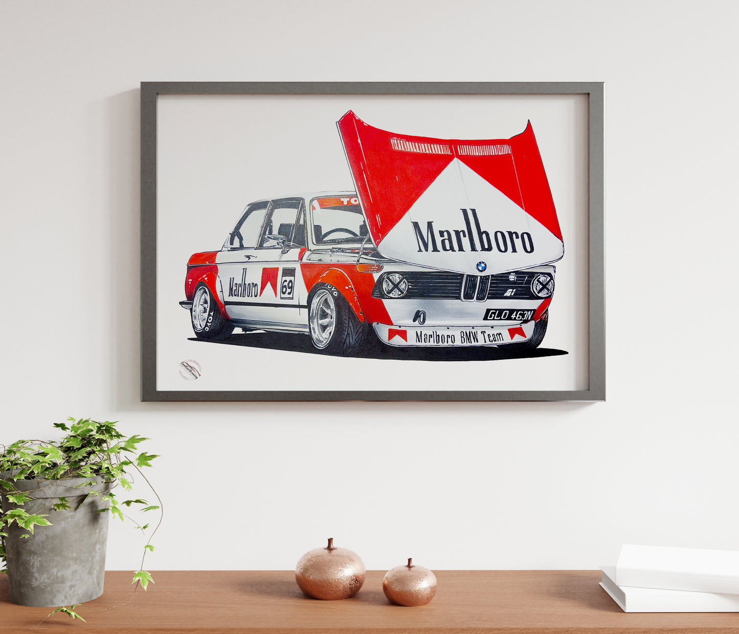 BMW 2002 Marlboro Poster Reprint