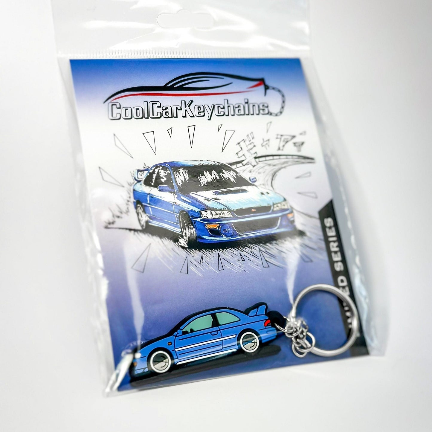 subaru 22b keychain car accessories subaru pvc car keychain front