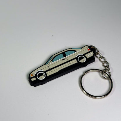 grey bmw e36keycchain with metal keyring, pvc keychain