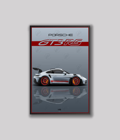 Porsche 911 GT3 RS 2023 Limited Edition Digital Poster