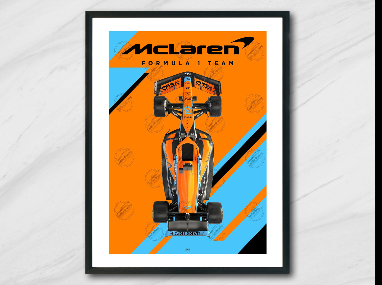 McLaren MCL35M Lando Norris Digital Poster