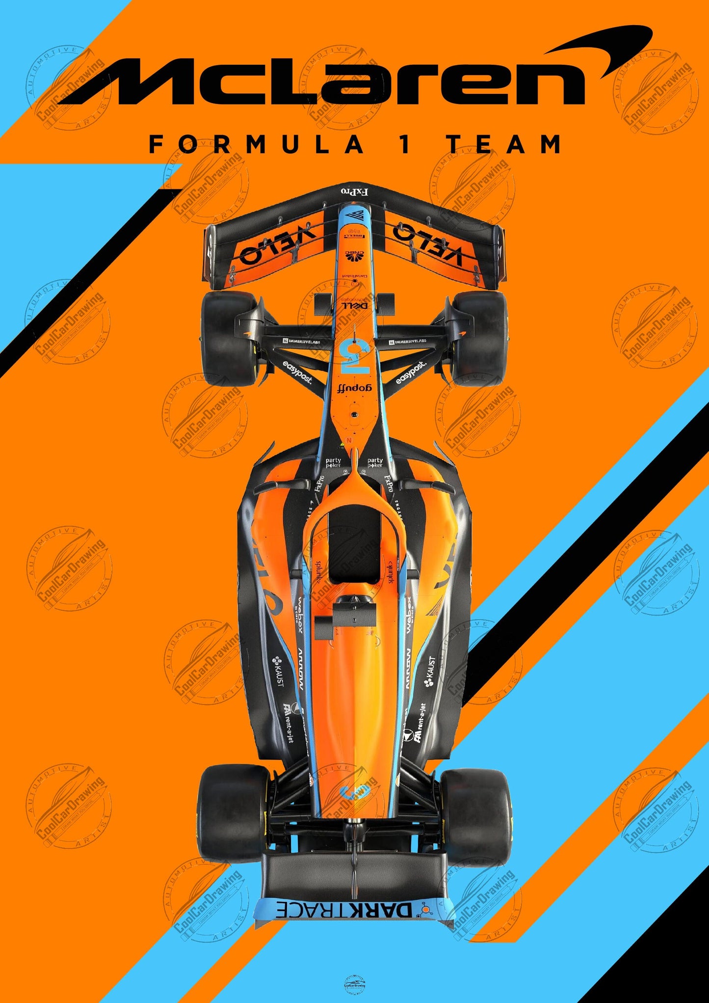 McLaren MCL35M Lando Norris Digital Poster