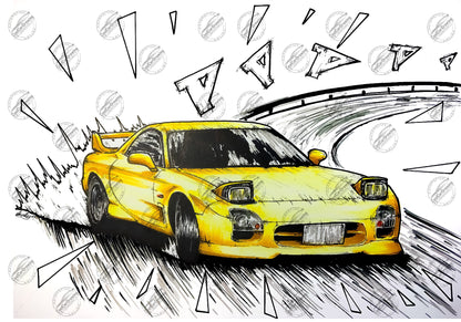 Mazda RX7 FD3S Reprint