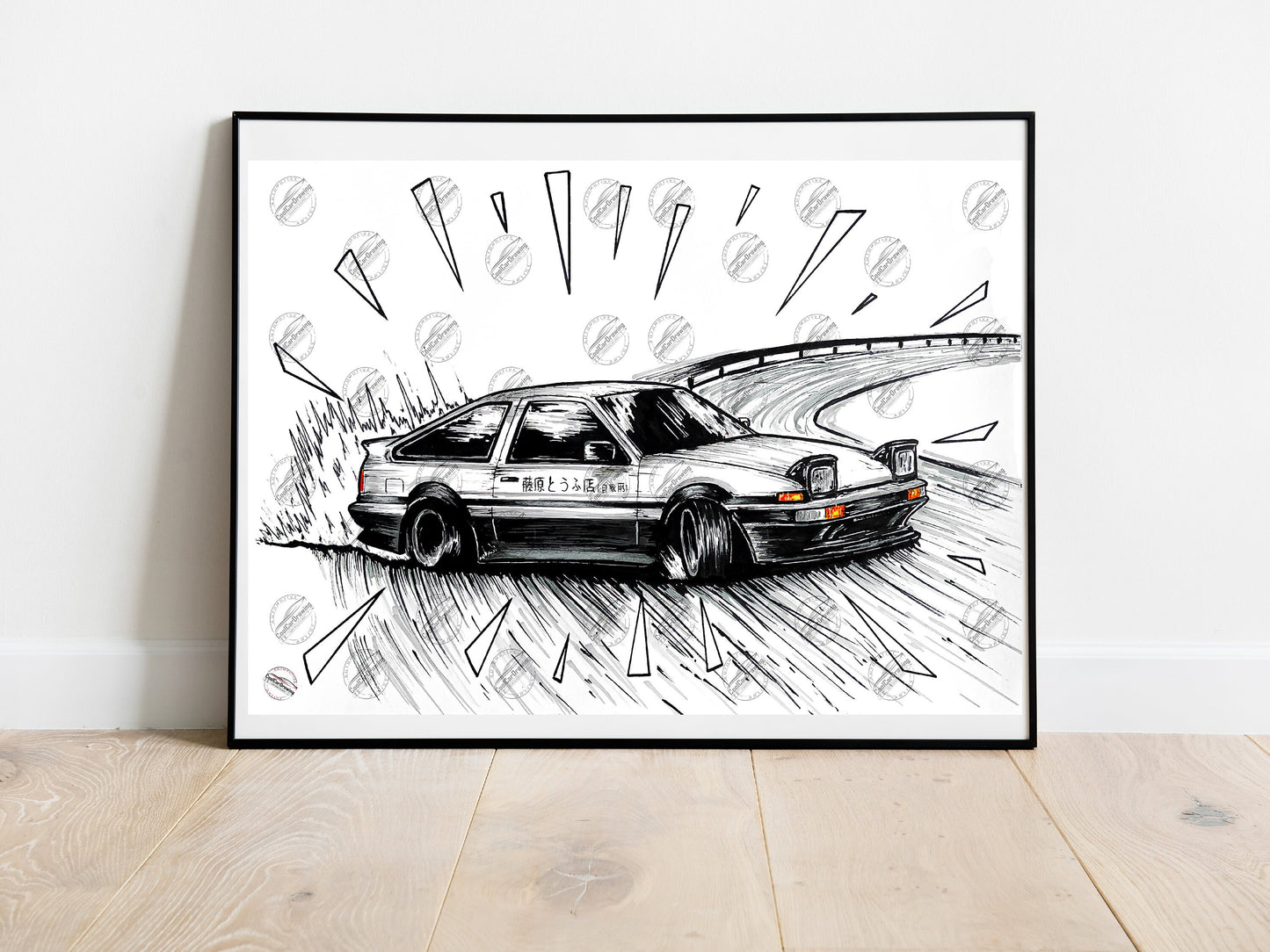 AE86 Trueno Initial Poster Reprint