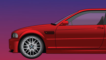 BMW E46 M3 Digital Poster