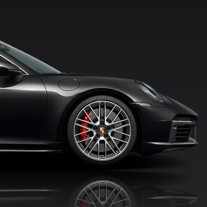 Porsche 911 Turbo Black Digital Poster