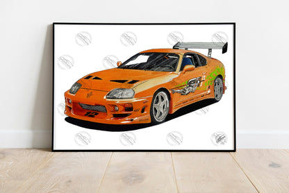 Supra MK4 F&F Poster Reprint