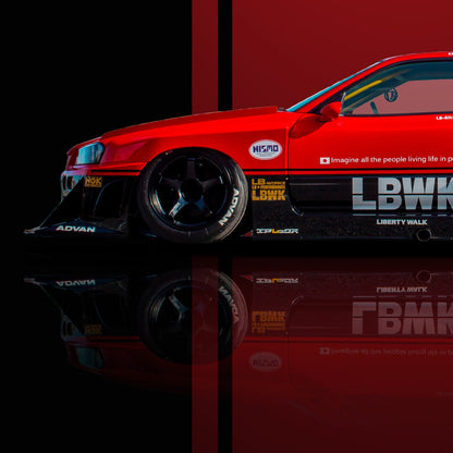 Nissan Skyline R34 LBWK Poster