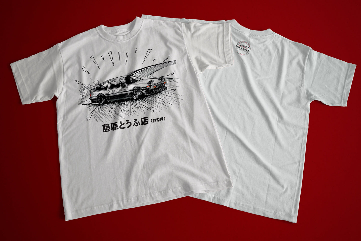 Toyota AE86 Trueno T-shirt by CoolCarDrawing