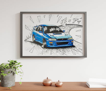 Subaru 22B Initial Drawing