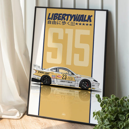 Nissan Silvia S15 LBWK Digital Poster