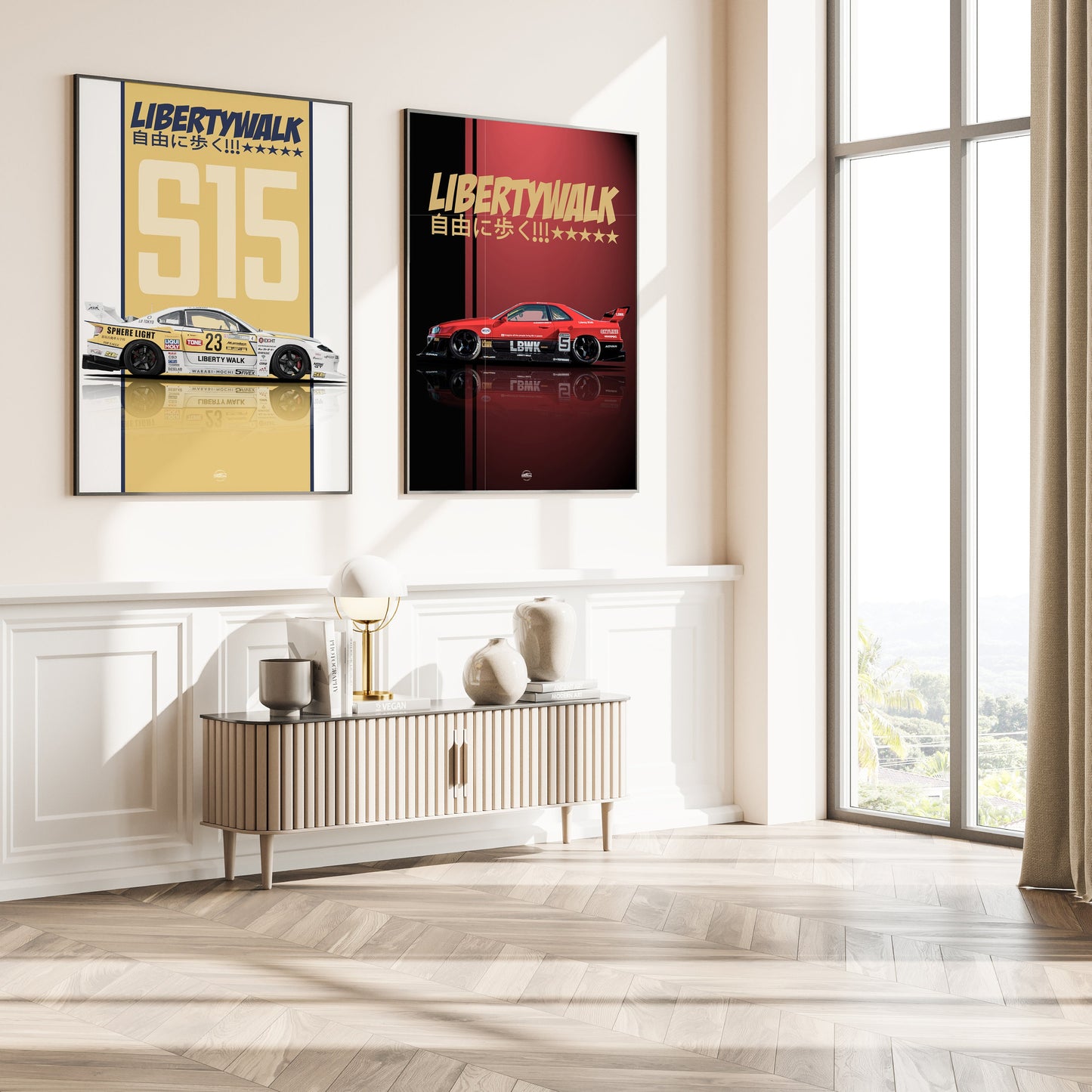 Nissan Skyline GT-R R34 LBWK Digital Poster