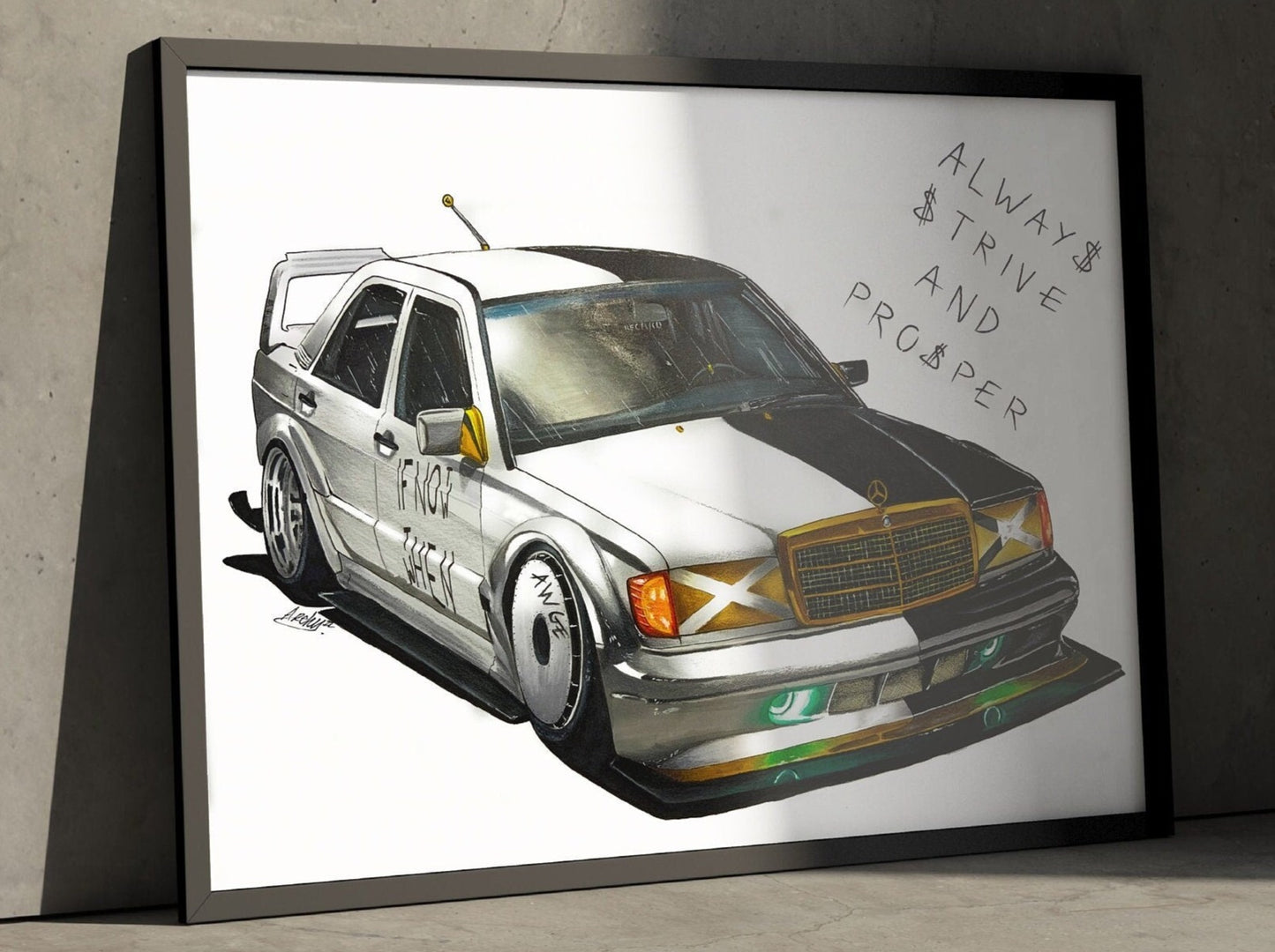 Mercedes 190E A$AP Poster Reprint