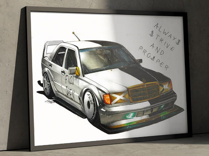 Mercedes 190E A$AP Poster Reprint