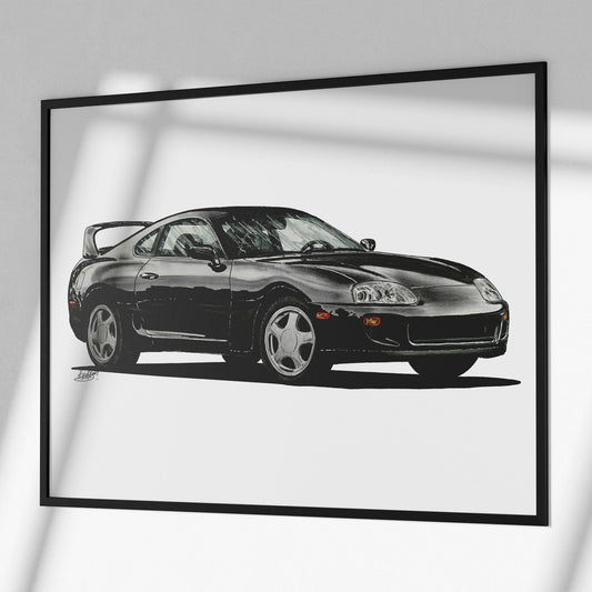 Toyota Supra MK4 Black Poster