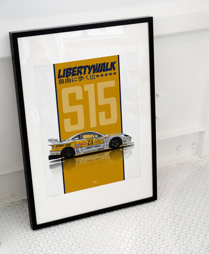 Nissan Silvia S15 LBWK Poster