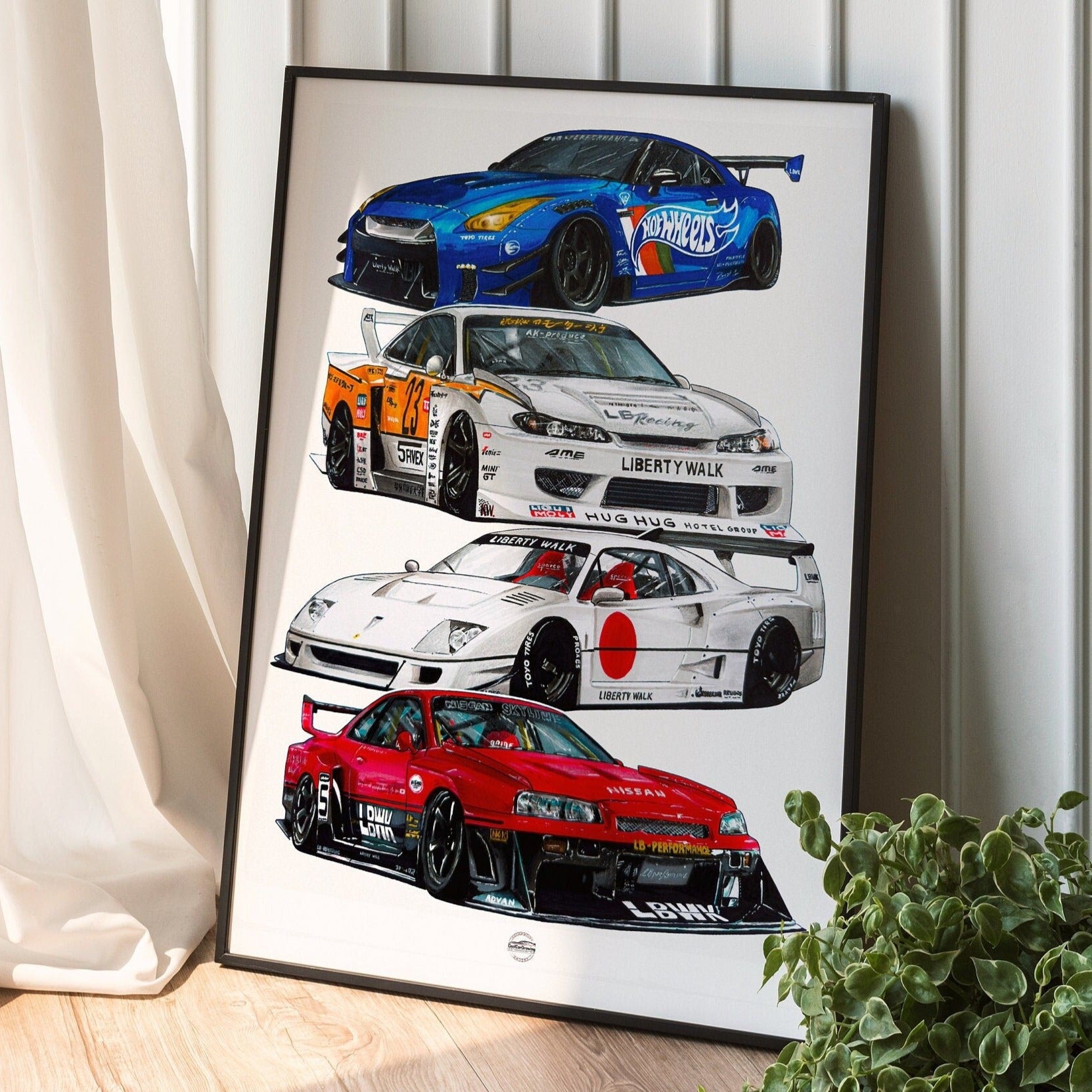 liberty walk car poster f40 poster lbwk