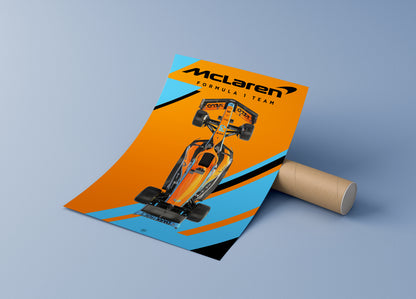 McLaren MCL35M Lando Norris Digital Poster