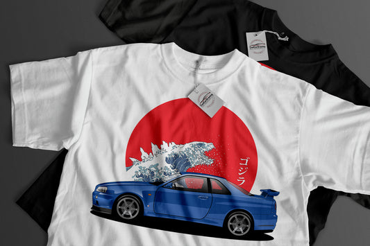 r34 tshirt, skyline r34 tshirt, jdm r34 tshirt