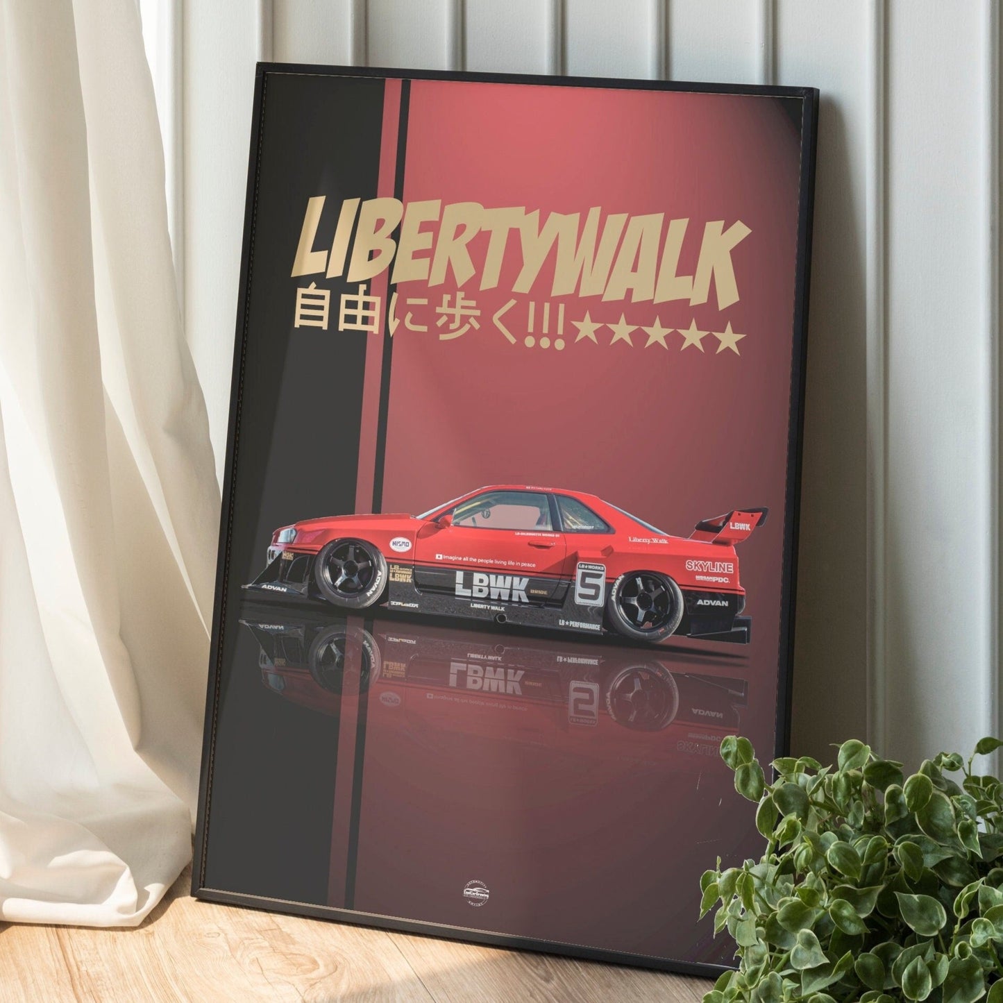 skyline r34 poster, lbwk r34 poster, nissan skyline r34 poster