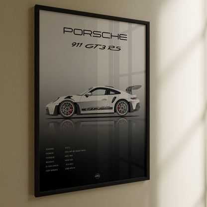 Porsche 911 GT3RS Spec Poster